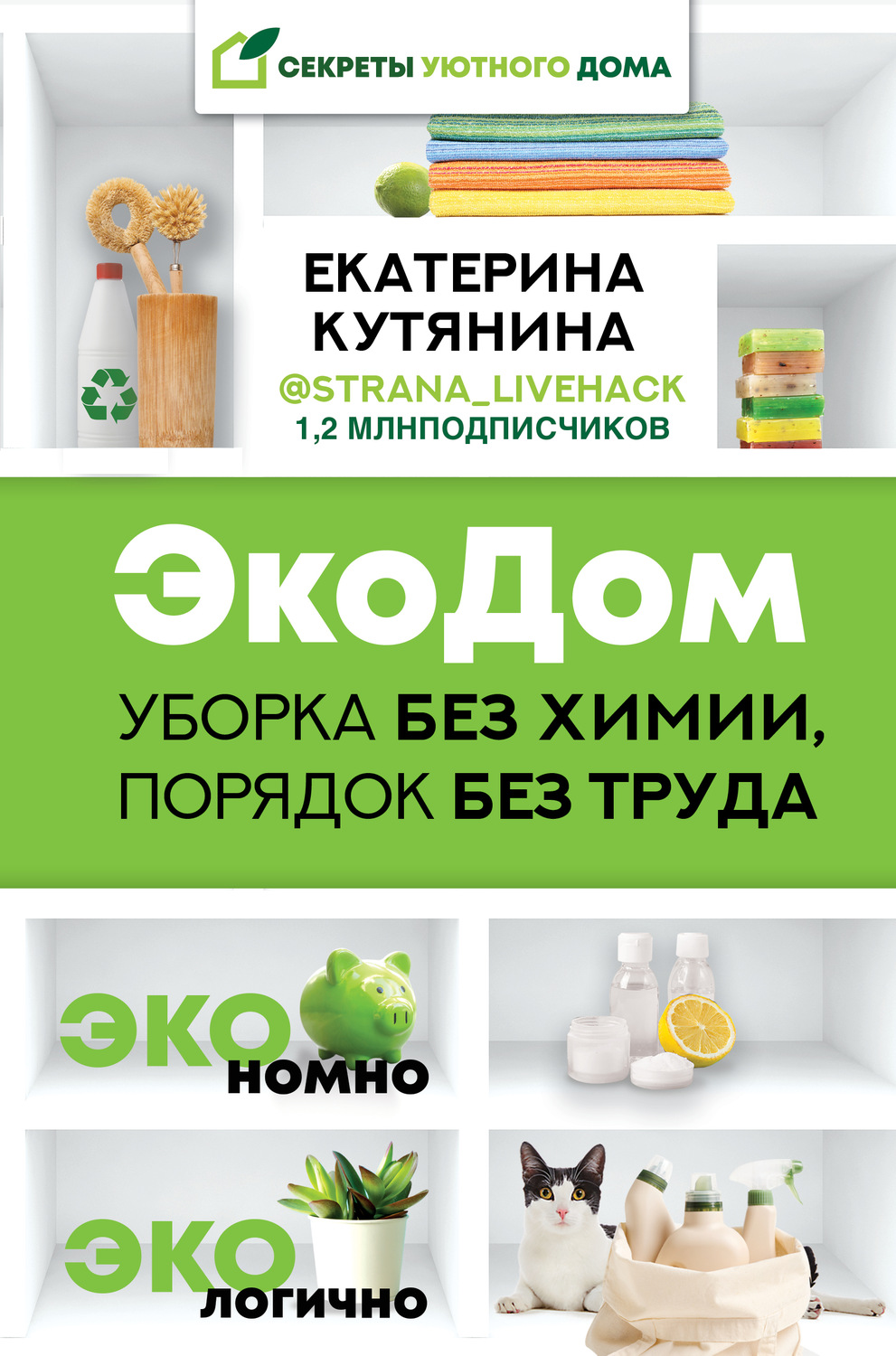 Домашнее хозяйство ЭкоДом. Уборка без химии, порядок без труда. ЭКОномно ЭКОлогично(Екатерина Кутянина) 